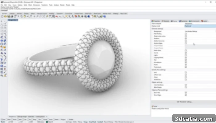 Rhino 7's new SubD tools being used to design a complex organic shape, demonstrating its advanced modeling capabilities.