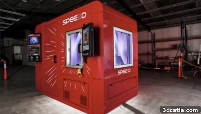 SPEE3D cold spray additive manufacturing process depositing copper onto a metal surface