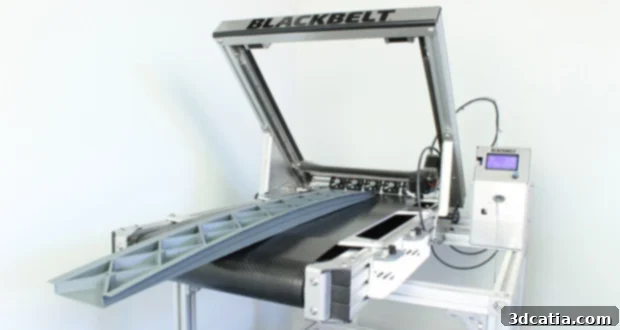 The BlackBelt 3D Printer in action