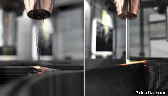 Meltio's M450 3D printer showcasing its ability to print with metal powders and wires