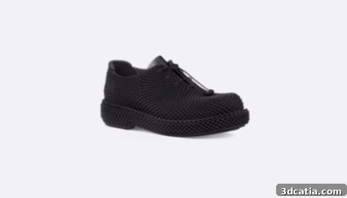 Dior Carlo Oxford shoe featuring 3D printed upper and sole