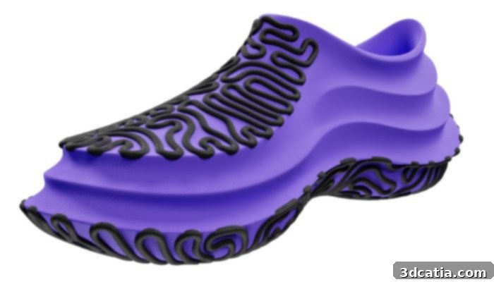 Koobz 16kW 3D printed unisex sports shoe