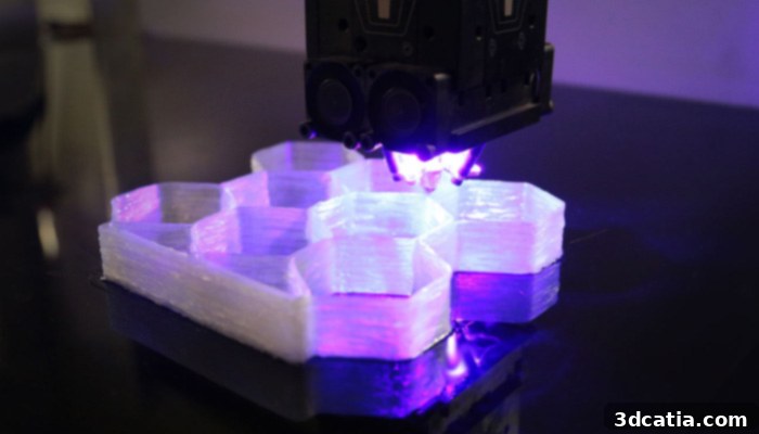 Continuous Composites CF3D printing process