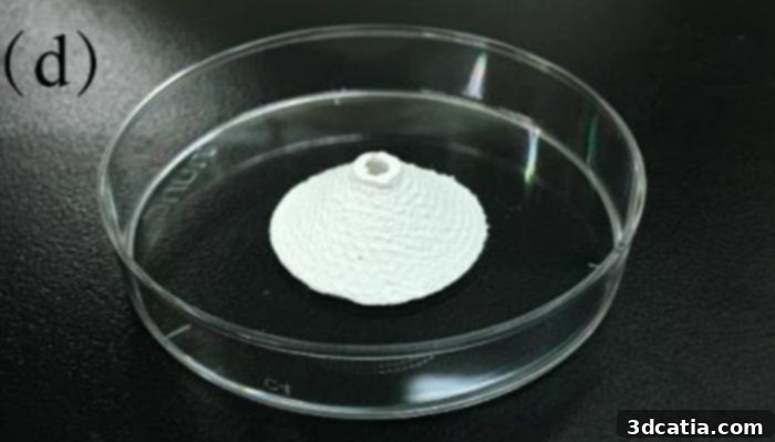 The 3D printed cervix tissue implant