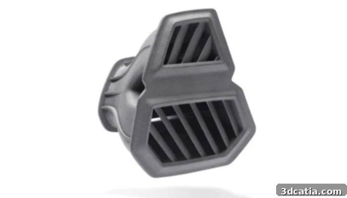 3D printed automotive part with HP High Reusability Polypropylene