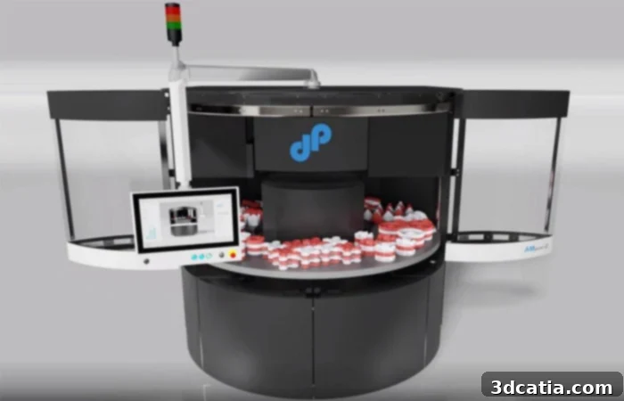 dp polar Accelerates AM with Continuously Rotating Platform 4 AMpolar i2 multi-material 3D printing system