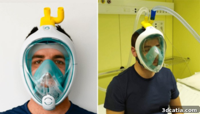 Decathlon diving masks were turned into respirators for example.