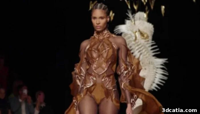 Iris van Herpen 3D printed haute couture dress