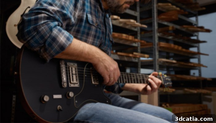 3D printed guitar bridge by Nik Huber Guitars in collaboration with Heraeus