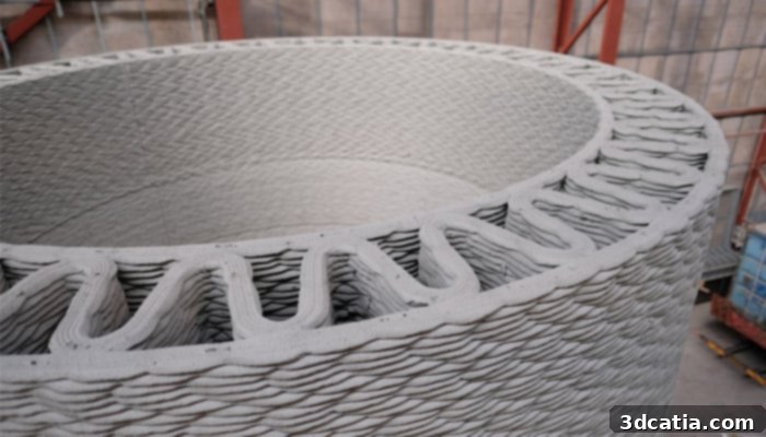 3D printed concrete wind turbine base for taller turbines