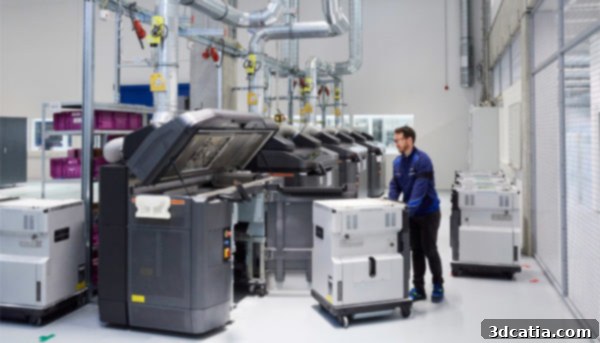 HP Multi Jet Fusion machine at BMW's additive manufacturing center