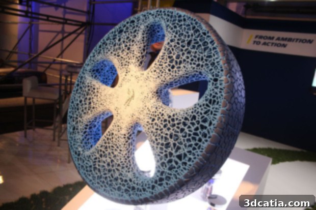 Michelin Visionary Concept: A groundbreaking 3D printed, airless, and biomimetic tire prototype capable of adapting its tread for future driving