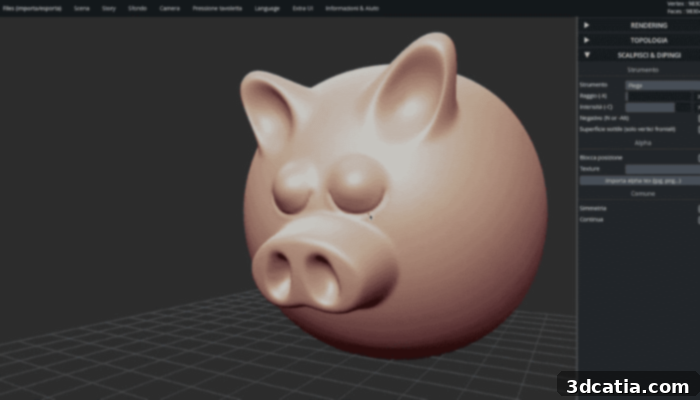 SculptGL is a free web-based 3D sculpting tool offering artistic brushes, textures, and export options for 3D printing.