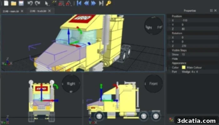 LeoCAD is a free, open-source 3D modeling software that lets users design models with virtual LEGO bricks.