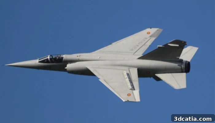 CATIA was initially used to design the Mirage fighter aircraft, showcasing its origins in complex aerospace engineering.