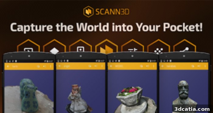 SCANN3D app interface with scan