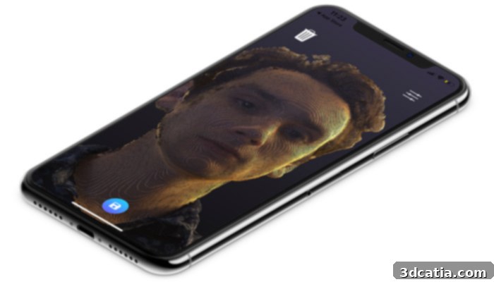 Scandy Pro app interface with 3D model