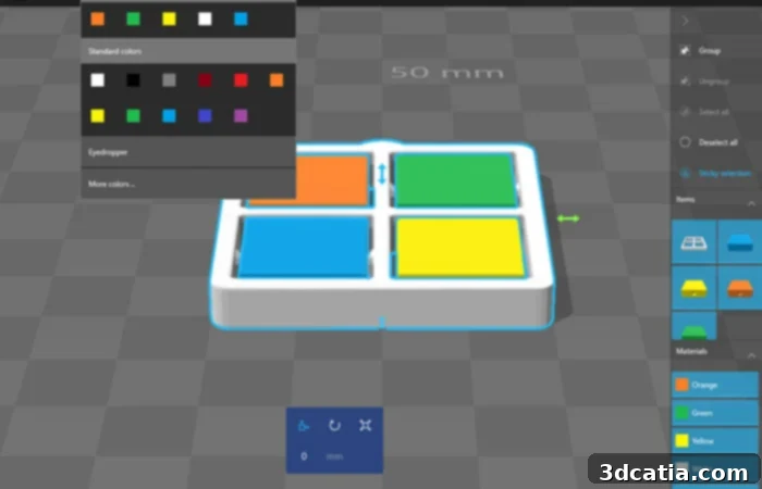 3D Builder Color Customization