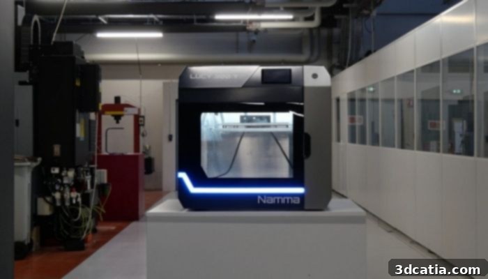 NAMMA LUCY hybrid 3D printer combining FFF and CNC machining