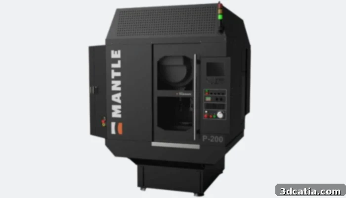 Mantle P-200 hybrid 3D printer for metal paste printing and CNC machining