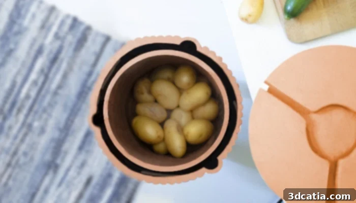 3D printed clay containers