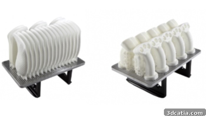 Nexa3D xCE-White printed midsoles and joysticks