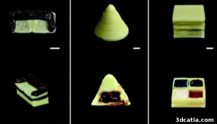 Multi-material 3D Printed Food