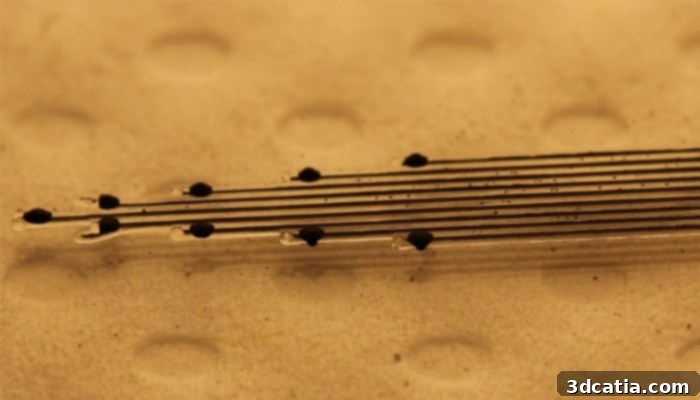 3D printed neural implant being tested on an animal, showing its potential for treating spinal cord injuries and human paralysis.
