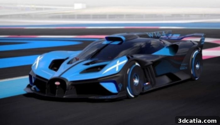 Bugatti Bolide with 3D Printed Parts
