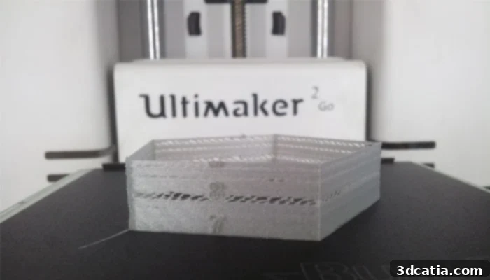 Under-extrusion showing gaps in 3D print