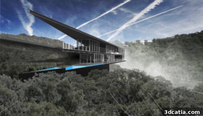 3D printing architecture: Unique shape of the Arrowhead house