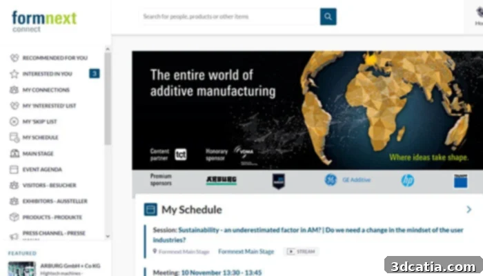 Formnext Connect platform display