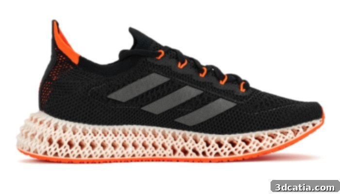 Adidas 4DFWD running shoe with 3D printed midsole