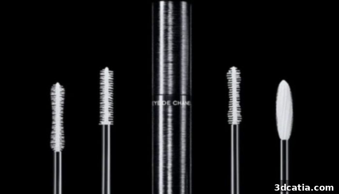Chanel mascara with a 3D printed brush