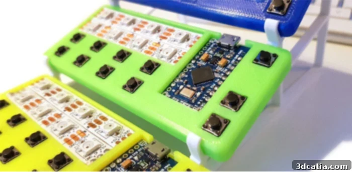 Create Your Own $6 3D Printed Synthesizer 3 LEET Synthesizer in action with illuminated keys