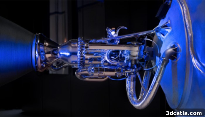 Terran 1, the world's first entirely 3D printed rocket developed by Relativity Space, ready for launch.