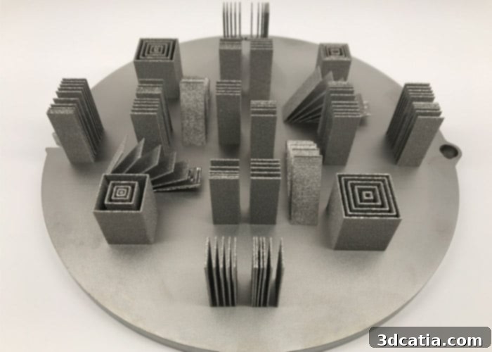 3D printed nuclear reactor parts made from advanced metal alloys.