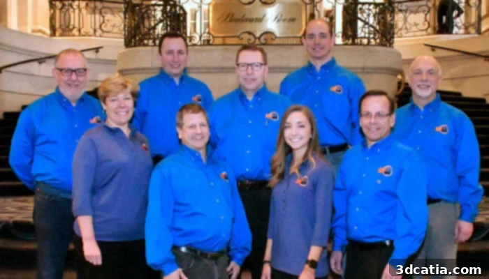 The AMUG Board members in 2019 gathered for a group photo.