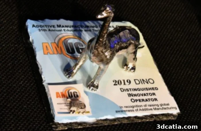 The prestigious AMUG DINO award for distinguished innovators and operators.
