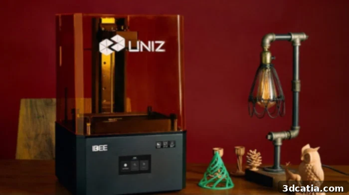 UNIZ IBEE 3D Printer components and features
