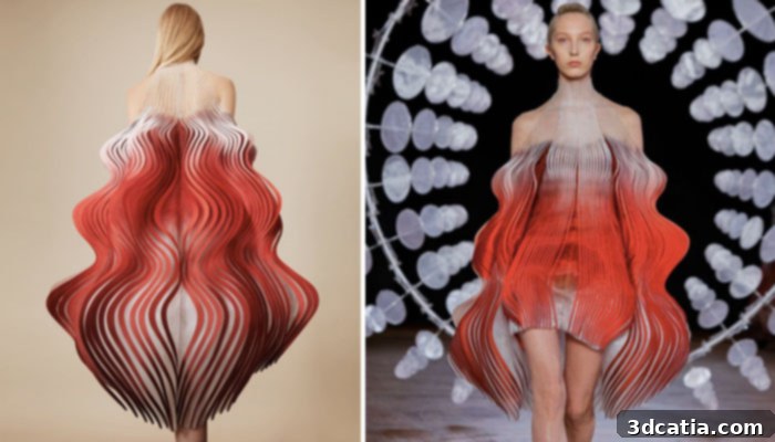 The 3D printed dress, "Synthesis"