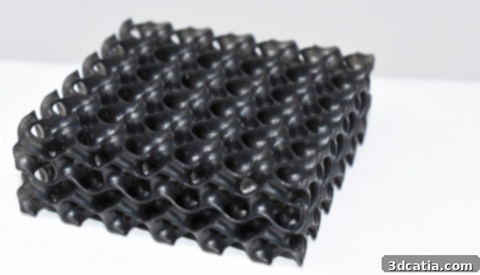 Post-processed 3D printed part with smooth surface