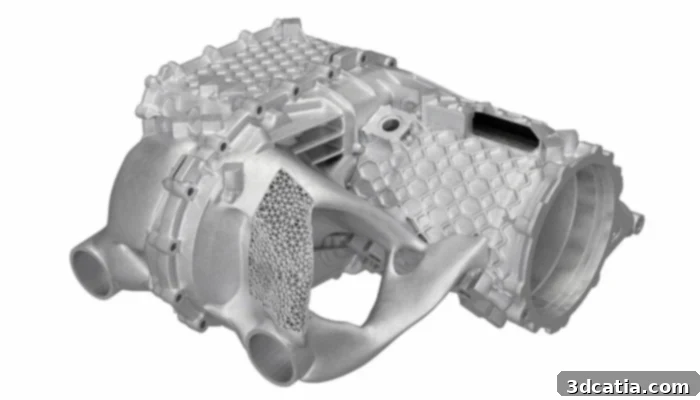 Topological optimization has made it possible to invent lighter lattice structures (photo credit: Porsche AG)