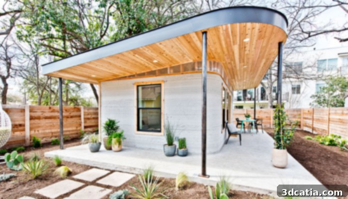 First 3D printed permitted home by ICON in Austin, Texas