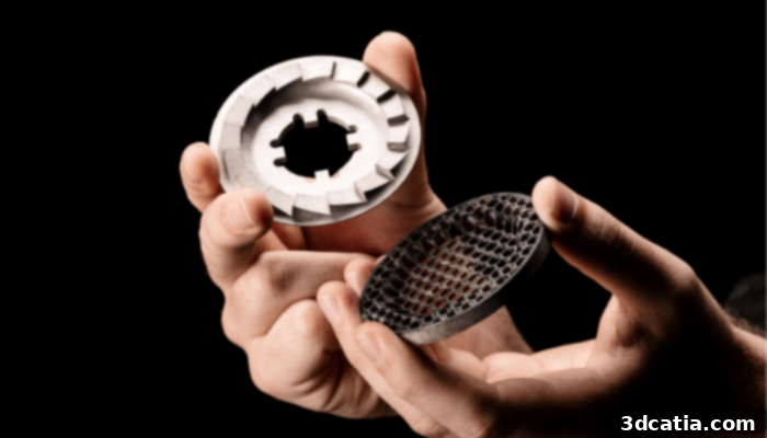 A custom clutch plate produced by Desktop Metal's Shop System, demonstrating precision metal 3D printing.
