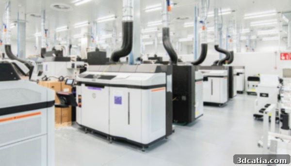 HP's 3D Printing Centre of Excellence showcases various 3D printing solutions.