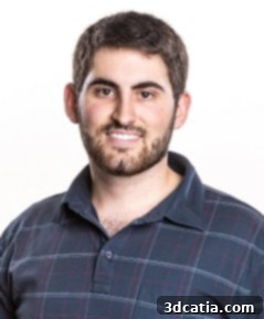Portrait of Denis Herrmann, co-innovator of the 6-axis 3D printing technology
