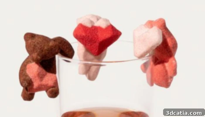 3D printed chocolate and bitters available at Sugar Lab. Innovative edible gifts for Valentine's Day.