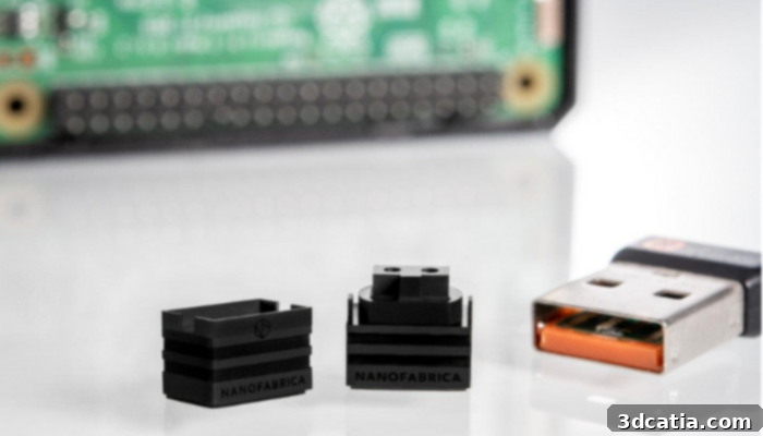 Nanofabrica is renowned for its micro-resolution technology, enabling highly detailed and precise parts.