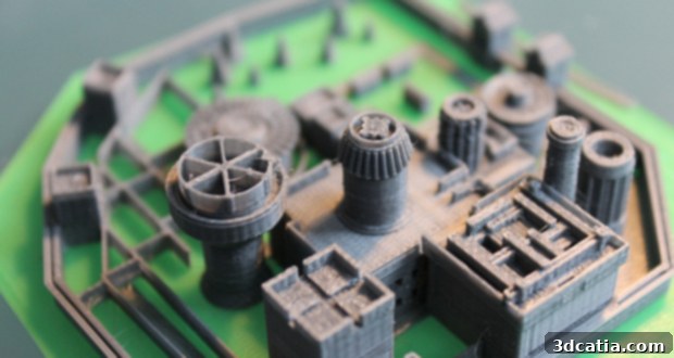 Game of Thrones 3D printed Winterfell model